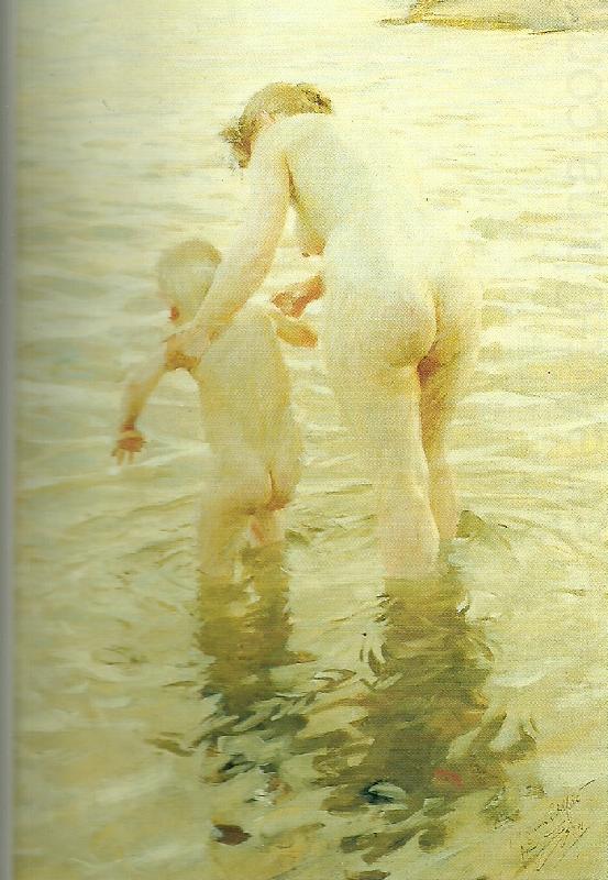 Anders Zorn mor och barn china oil painting image